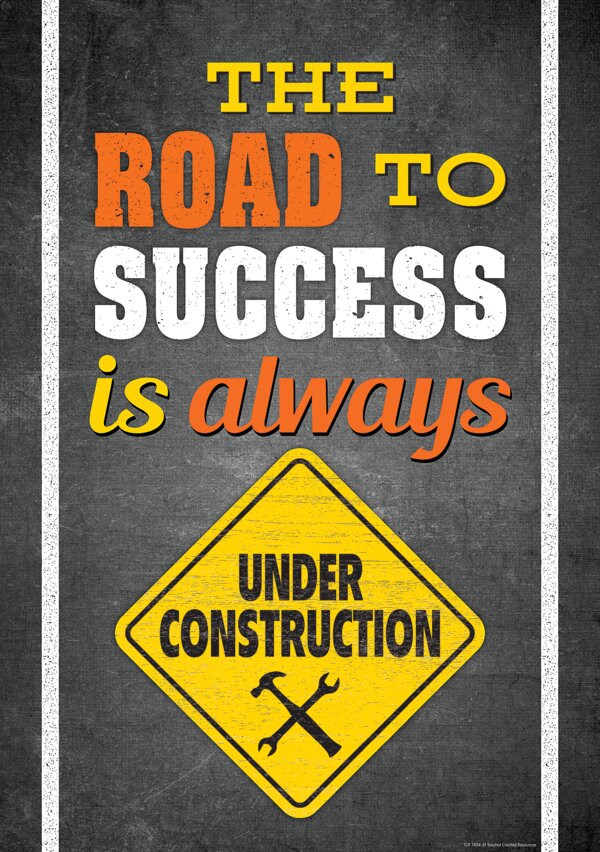 TCR7434 The Road To Success Is Always Under Construction Positive Poster Image