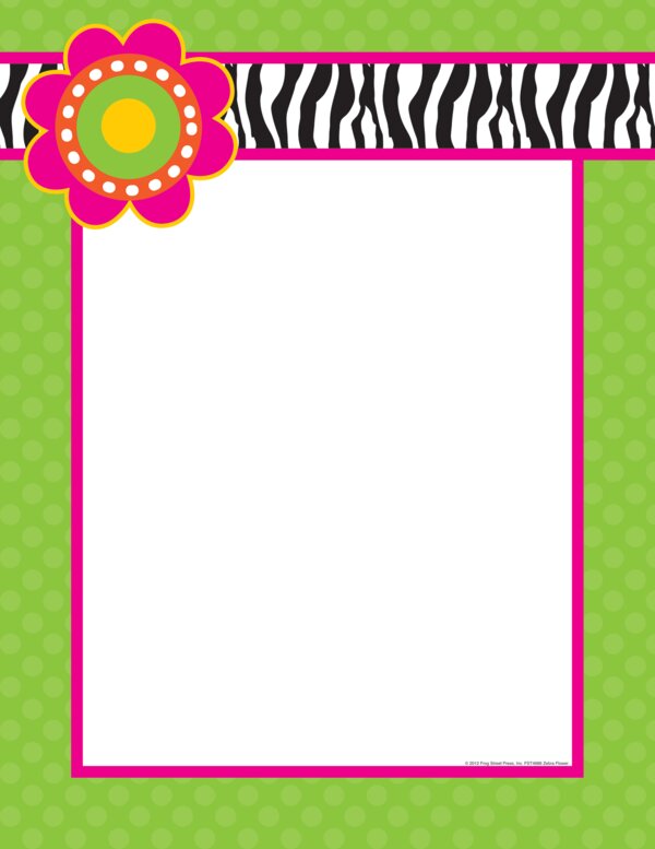 TCR74686 Zebra Flower Chart Image