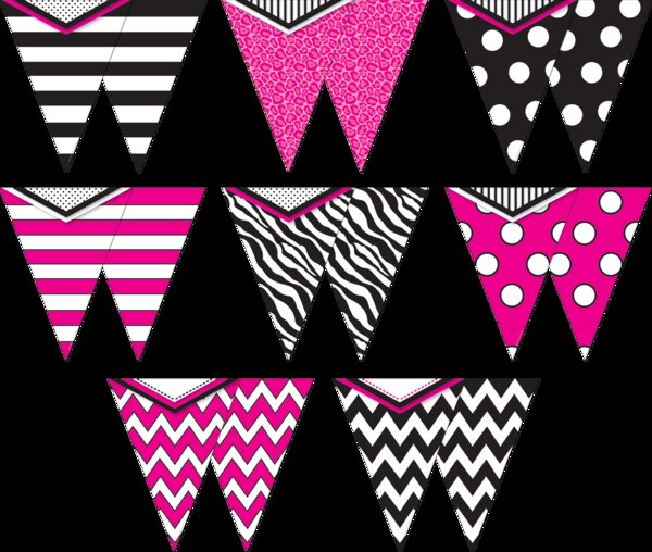 TCR74778 Pretty N Pink Pennants Image