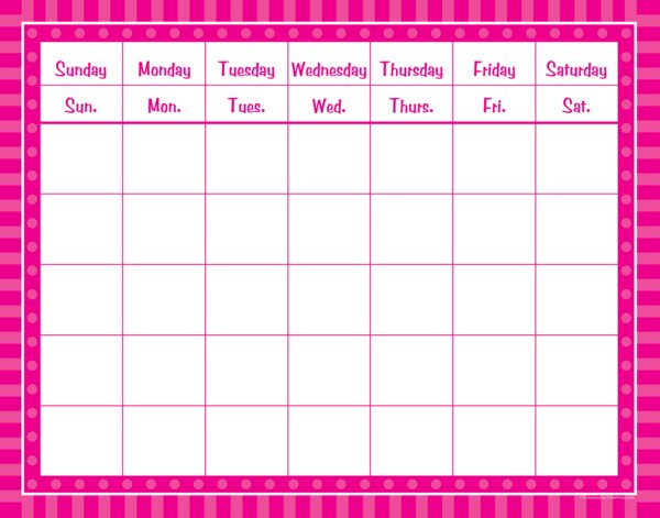 TCR74804 Pink Sassy Solids Calendar Grid Image