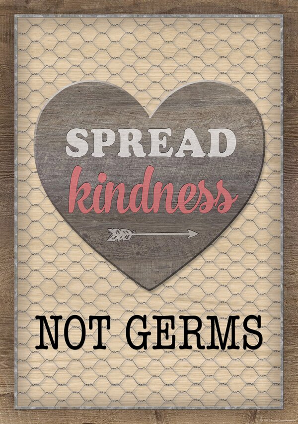 TCR7511 Spread Kindness Not Germs Positive Poster Image