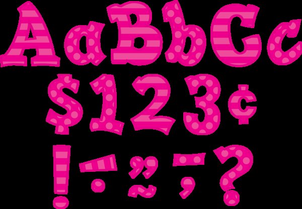 TCR75267 Pink Sassy Solids 5" Letters Image