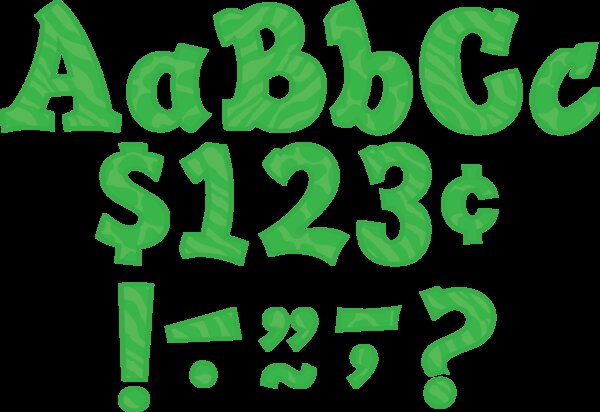 TCR75269 Emerald Sassy Animal 5" Letters Image