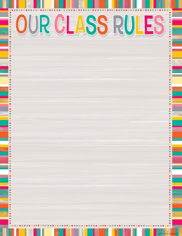 TCR7527 Tropical Punch Our Class Rules Chart Image