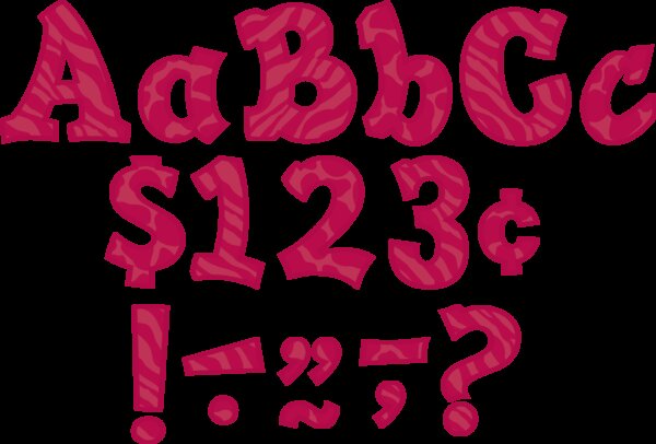 TCR75270 Ruby Sassy Animal 5" Letters Image