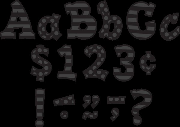 TCR75355 Black Sassy Solids 3" Letters Image