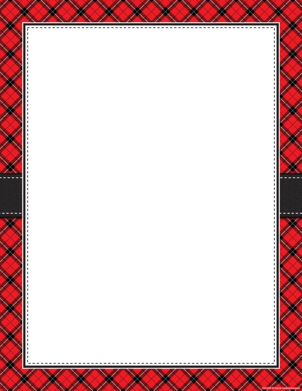 TCR7548 Red Plaid Blank Chart Image