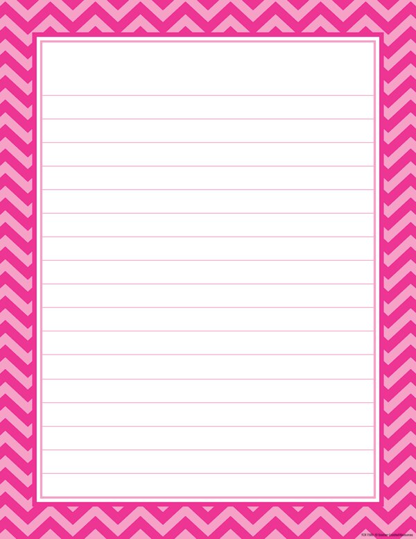 TCR7580 Hot Pink Chevron Lined Chart Image