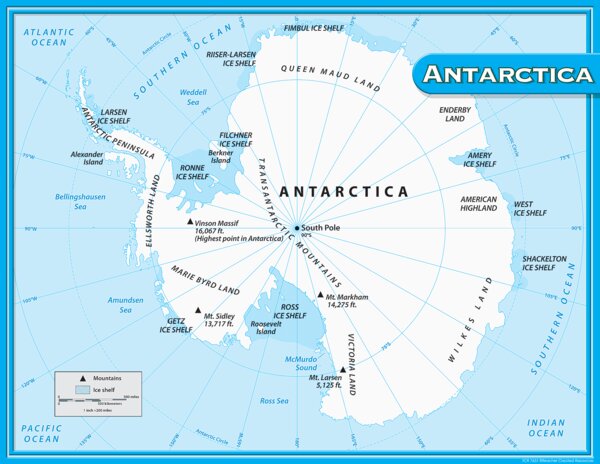 TCR7651 Antarctica Map Chart Image