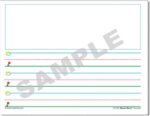 TCR76510 Smart Start K-1 Story Paper: 40 Sheet Tablet Image