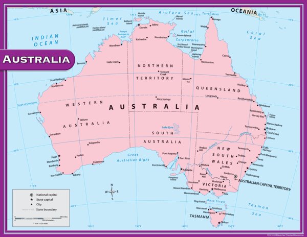 TCR7653 Australia Map Chart Image