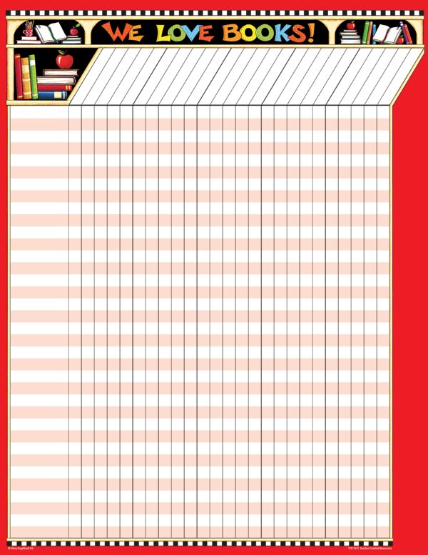 TCR7671 We Love Books! Incentive Chart from Mary Engelbreit Image