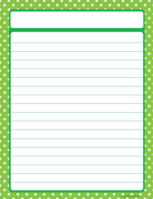 TCR7676 Lime Polka Dots Lined Chart Image