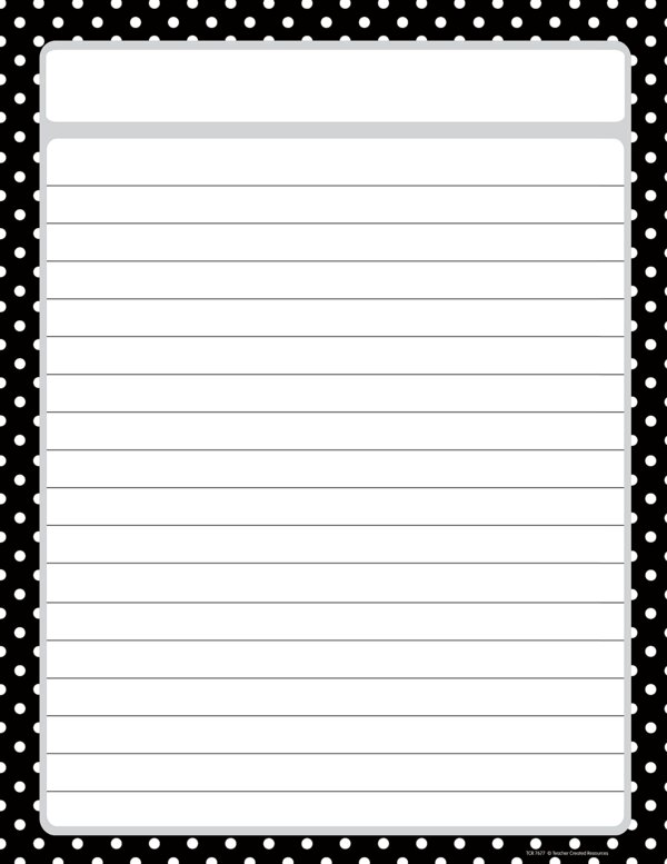 TCR7677 Black Polka Dots Lined Chart Image