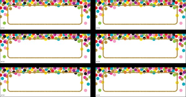 TCR77013 Confetti Labels Magnetic Accents Image