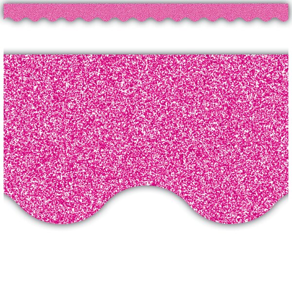 TCR77021 Pink Glitz Scalloped Border Trim Image