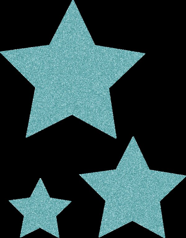 TCR77027 Ice Blue Glitz Stars Accents - Assorted Sizes Image