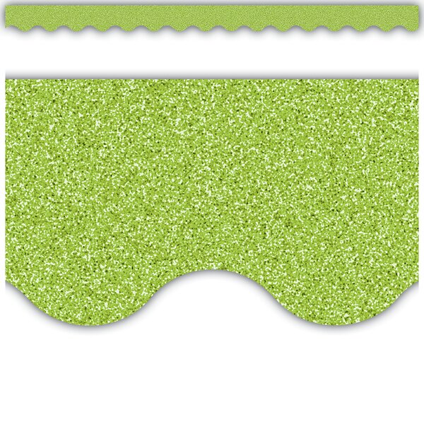 TCR77029 Lime Glitz Scalloped Border Trim Image