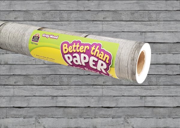 TCR77035 Gray Wood Better Than Paper Bulletin Board Roll Image