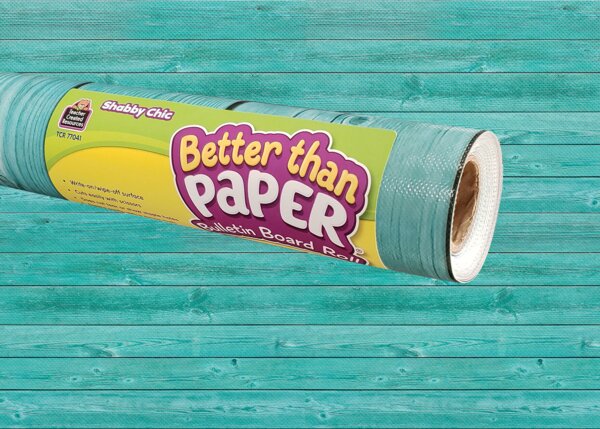 TCR77041 Shabby Chic Wood Better Than Paper Bulletin Board Roll Image