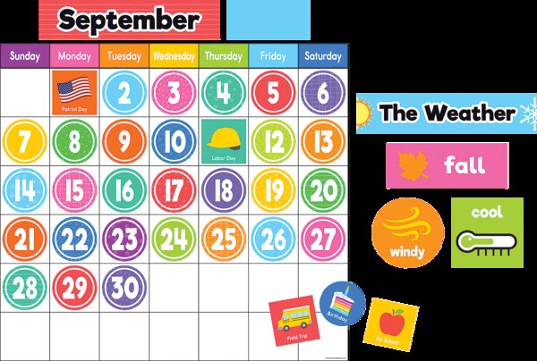 TCR77067 Colorful Magnetic Calendar Set Image