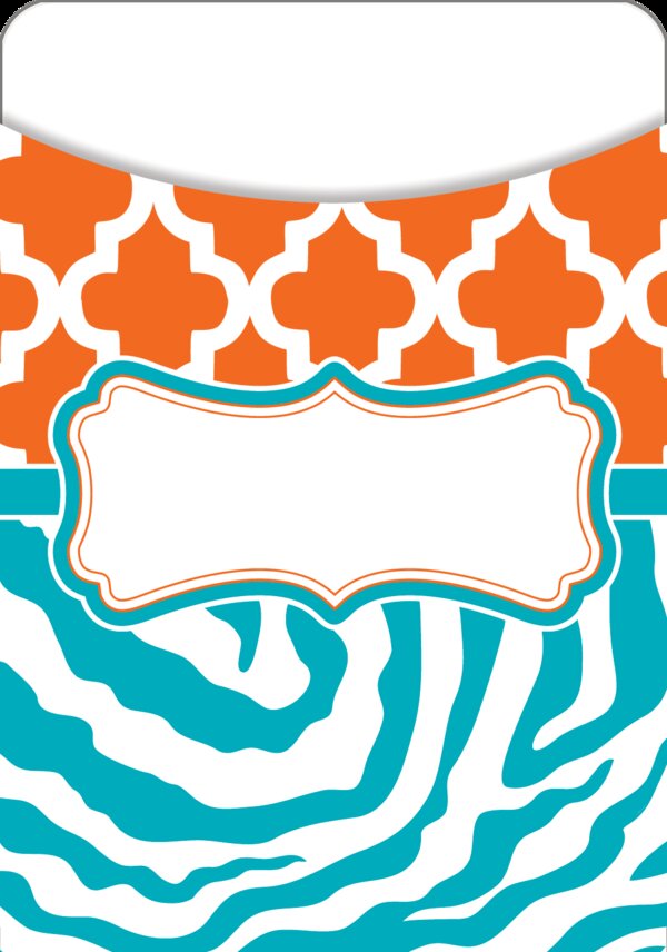 TCR77088 Orange and Teal Wild Moroccan Library Pockets Image