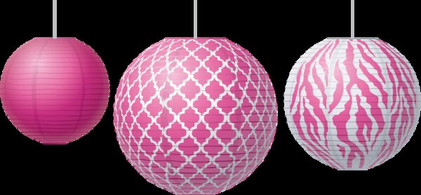 TCR77100 Pink Wild Moroccan Paper Lanterns Image