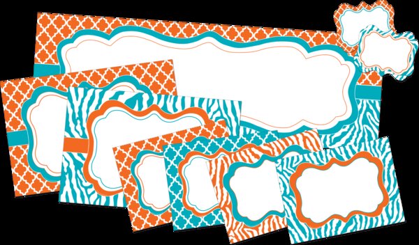 TCR77109 Orange and Teal Wild Moroccan Create & Decorate Image