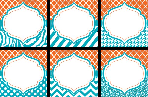 TCR77116 Orange and Teal Wild Moroccan Large Accents Image