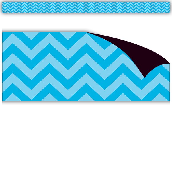 TCR77125 Aqua Chevron Magnetic Border Image