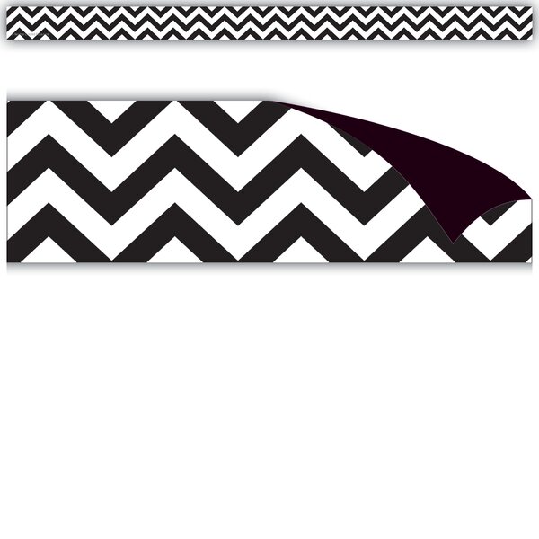 TCR77137 Black & White Chevron Magnetic Strips Image