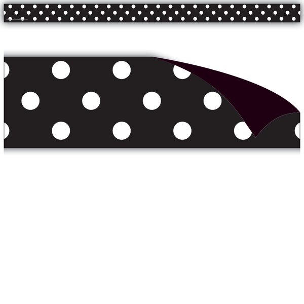 TCR77142 Black Polka Dots Magnetic Strips Image