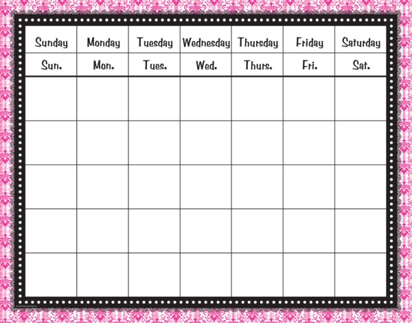 TCR77158 Parisian Calendar Grid Image