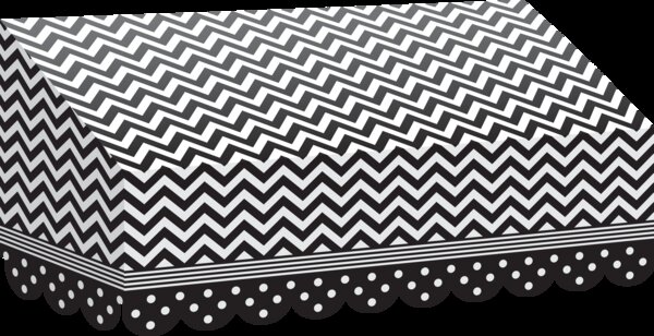 TCR77164 Black & White Chevrons and Dots Awning Image