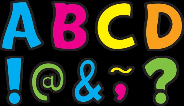 TCR77217 Neon Brights Funtastic Font 3" Magnetic Letters Image