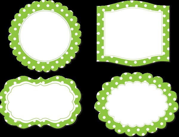 TCR77219 Lime Polka Dots Frames Magnetic Accents Image