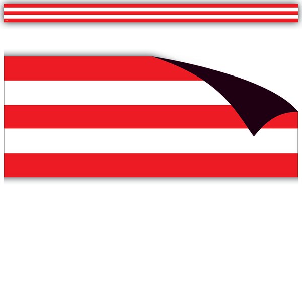 TCR77232 Red & White Stripes Magnetic Borders Image