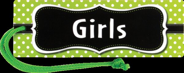 TCR77240 Lime Polka Dots Magnetic Girls Pass Image