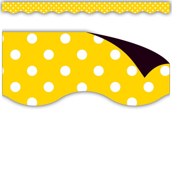 TCR77258 Yellow Polka Dots Magnetic Border Image