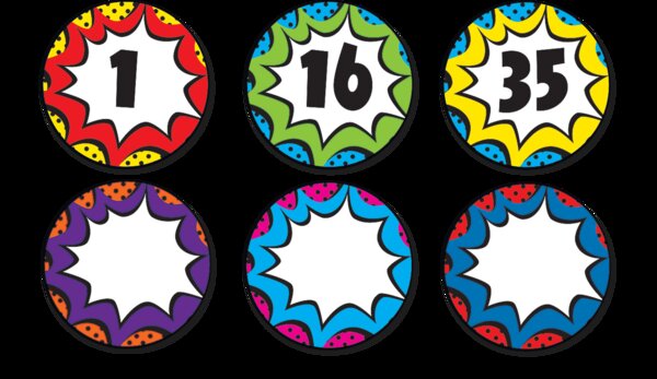 TCR77271 Superhero Numbers Magnetic Accents Image