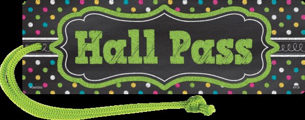 TCR77276 Chalkboard Brights Magnetic Hall Pass Image