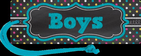 TCR77278 Chalkboard Brights Magnetic Boys Pass Image