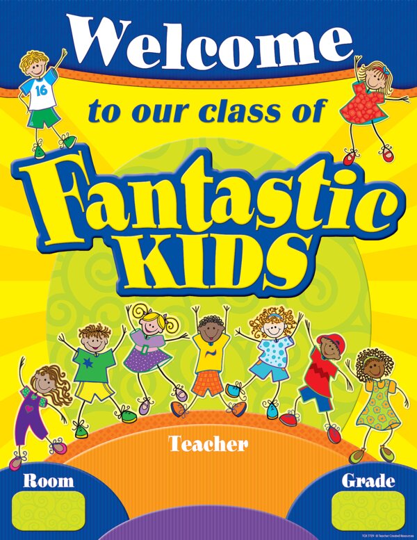 TCR7729 Fantastic Kids Welcome Chart Image