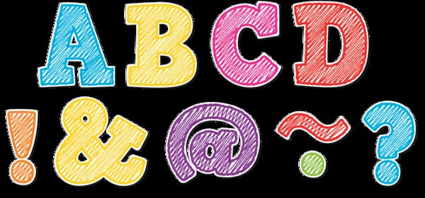 TCR77301 Scribble Bold Block 2" Magnetic Letters Image