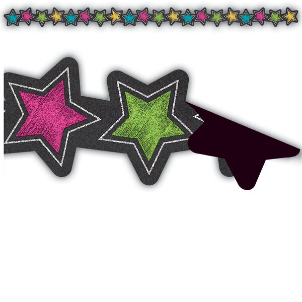 TCR77313 Chalkboard Brights Stars Magnetic Border Image