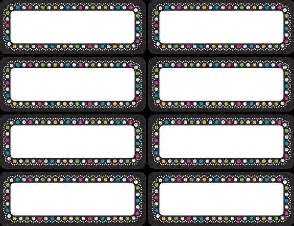 TCR77319 Clingy Thingies Chalkboard Brights Mini Labels Image