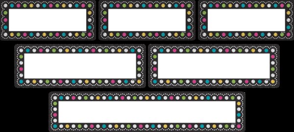 TCR77321 Clingy Thingies Chalkboard Brights Labels Image