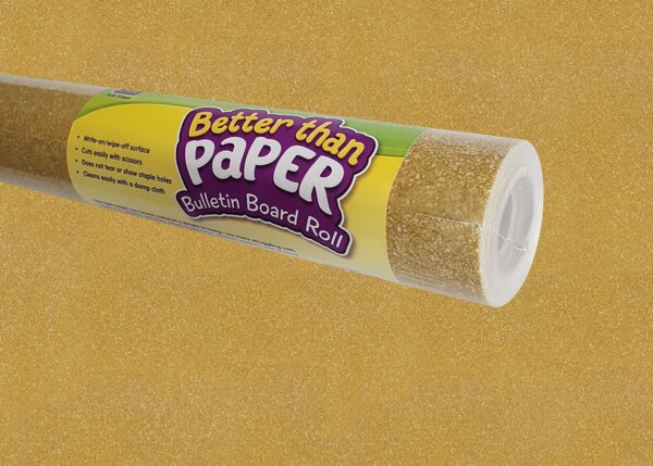 TCR77364 Gold Shimmer Better Than Paper Bulletin Board Roll Image