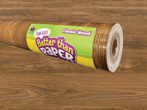 TCR77447 Fun Size Classic Wood Better Than Paper Bulletin Board Roll Image