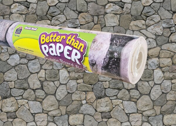 TCR77451 Rock Wall Better Than Paper Bulletin Board Roll Image